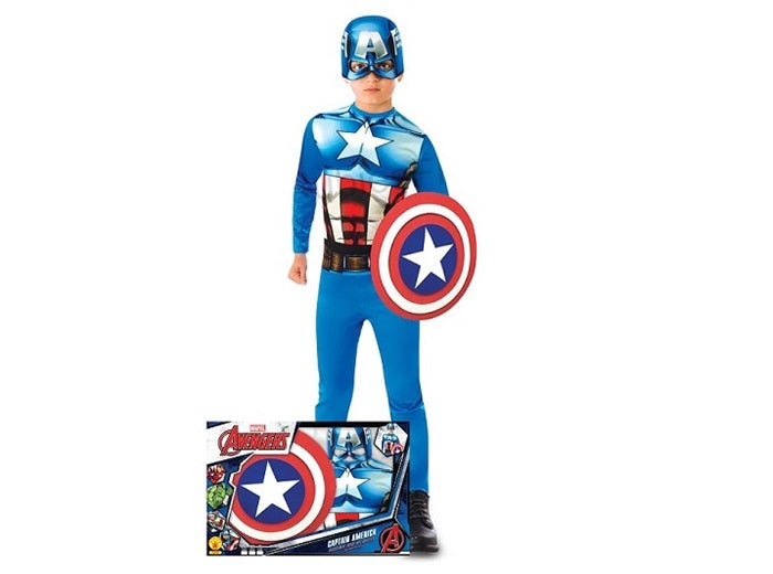 panoplie déguisement captain america™+ bouclier enfant taille m