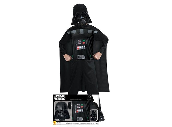 panoplie déguisement dark vador™+ kit voix enfant taille l