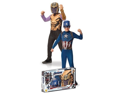 pack déguisements thanos™+ captain america™ luxe enfant taille s