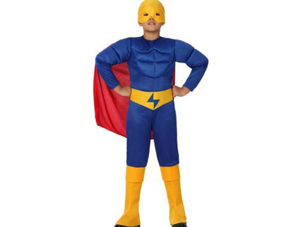 déguisement enfant super héros bleu taille 5-6 ans