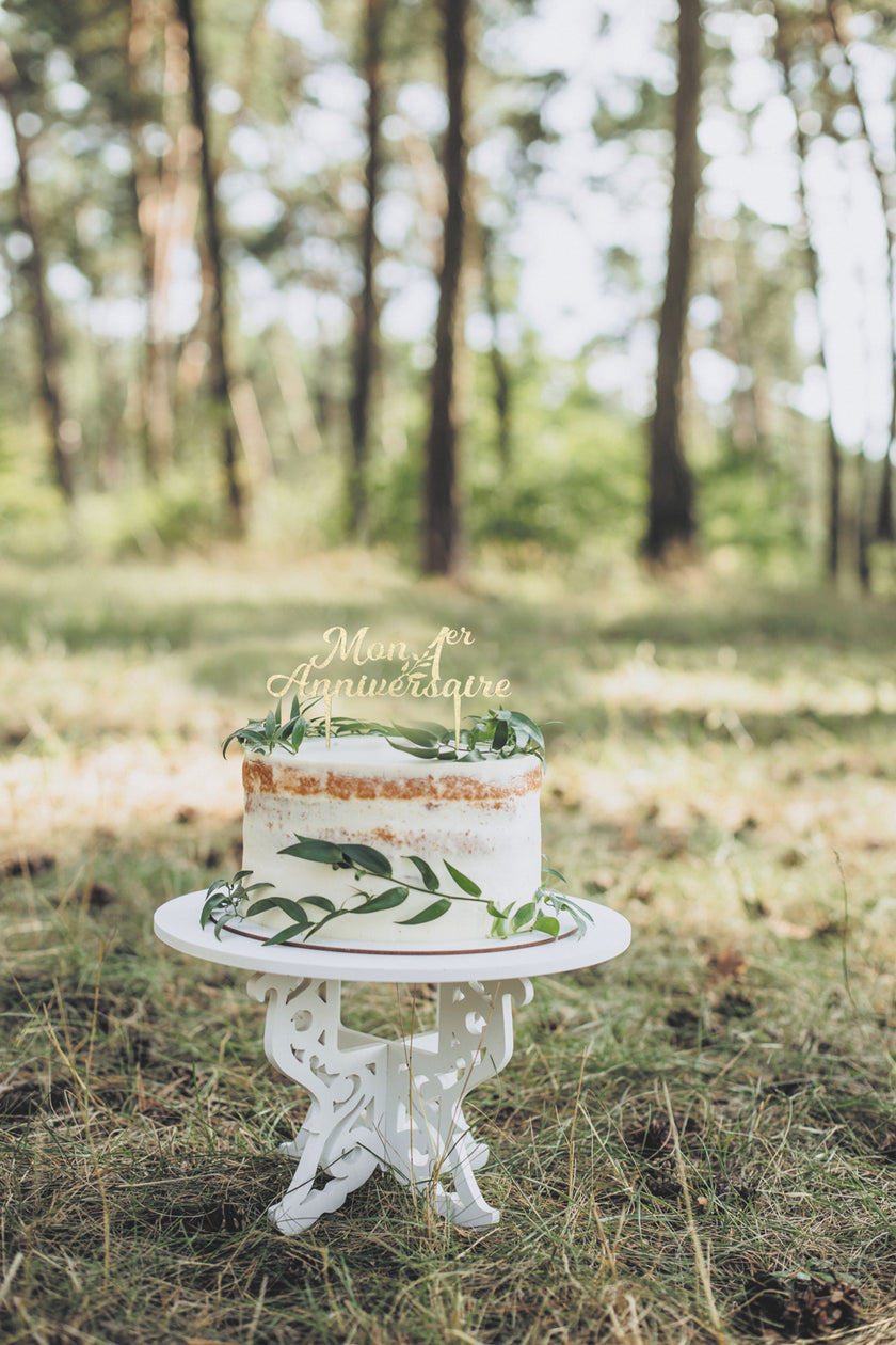 PIC DECO EN BOIS DORE MON 1ER ANNIVERSAIRE