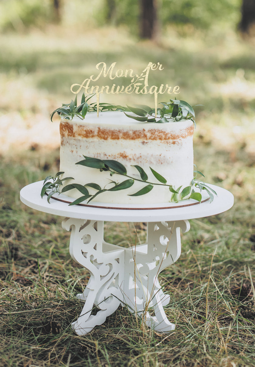 PIC DECO EN BOIS DORE MON 1ER ANNIVERSAIRE