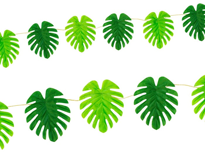 guirlande avec grandes feuilles exotiques 5m