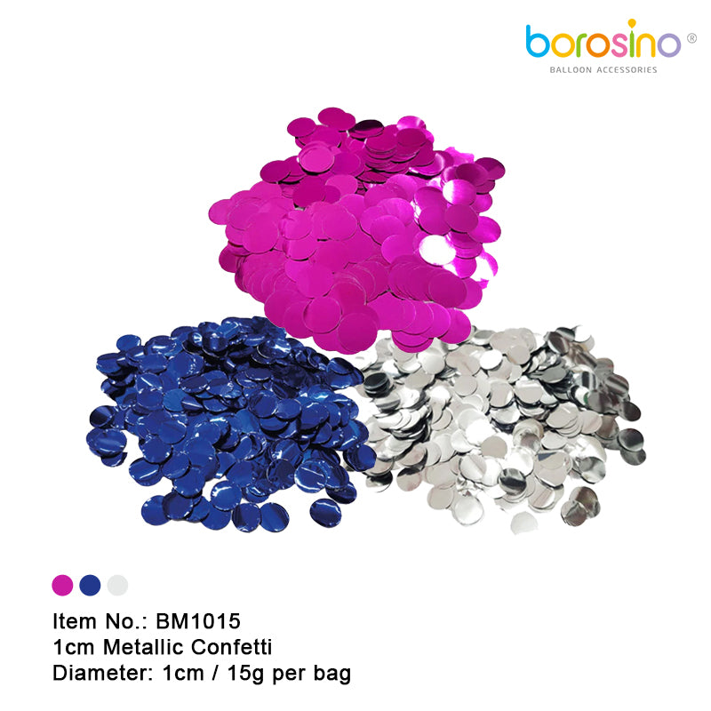 Confetti Métallique de 1cm Sachet de 15g Argent - Borosino