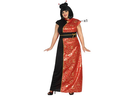 robe de chinoise noir & rouge taille xl