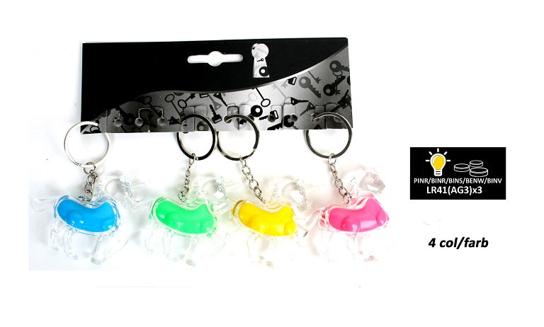 porte-clefs lampe licorne led mix 5.5cm