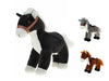 peluche cheval poney debout avec harnais mix 25cm