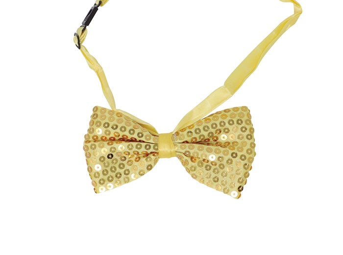 noeud papillon à sequins or 13x7cm