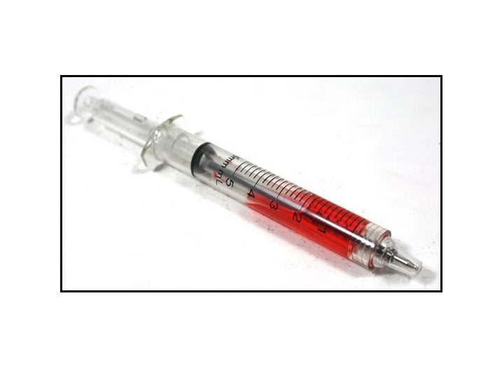 stylo bille seringue piqure