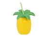coupe cocktail hawaï ananas jaune avec paille et feuilles 16cm