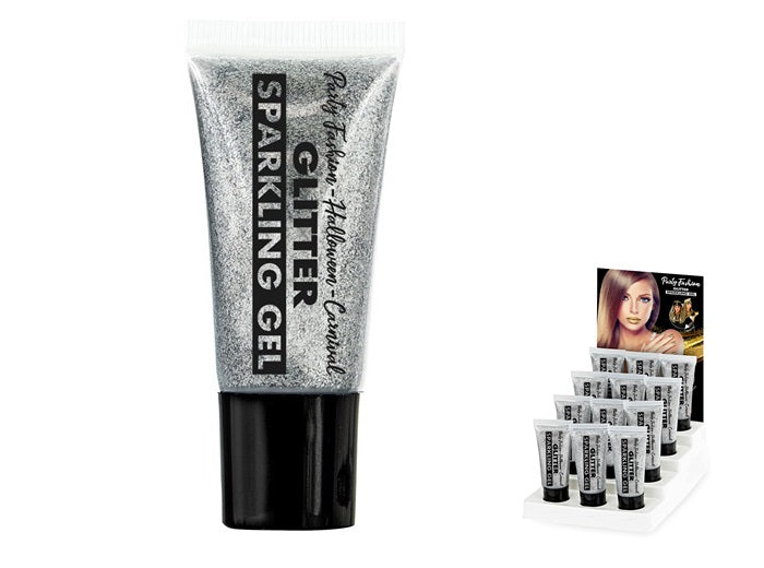 maquillage crème à l''eau en tube paillettes argent 25ml