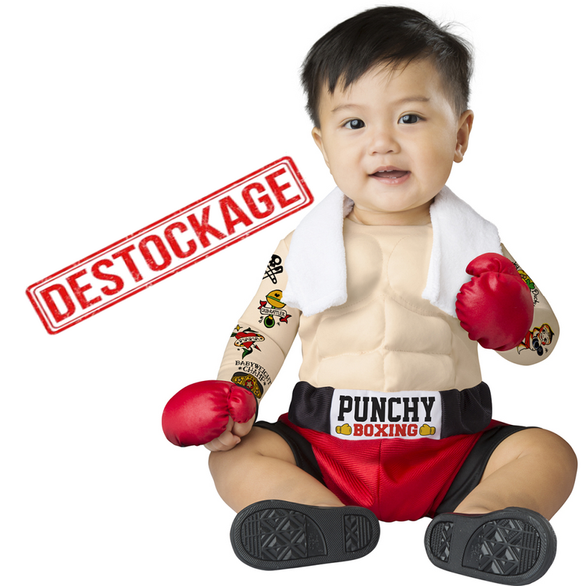 Déguisement boxeur costaud bébé