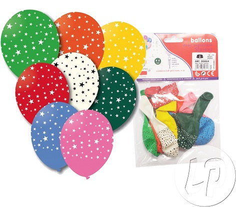 lot de 8 ballons étoiles