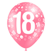 8 ballons HG112 imprimé TAT chiffre 18 assortis