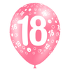 8 ballons HG112 imprimé TAT chiffre 18 assortis