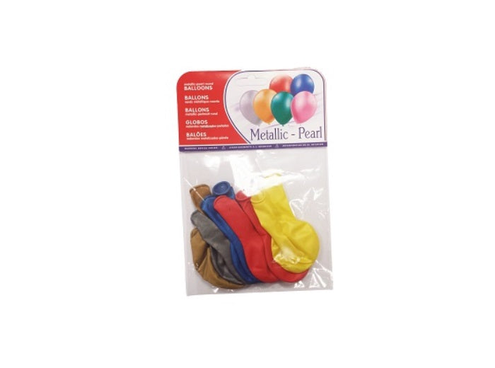 lot de 10 ballons métallisés nacrés mix 30cm