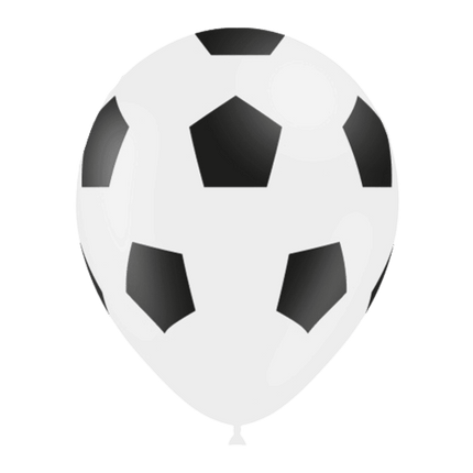 8 ballons HG112 blanc imprimé TAT foot pentagone