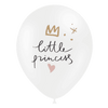 8 ballons HG112 blanc imprimé little princess