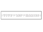 guirlande ''vive les mariés'' 2m25 blanc