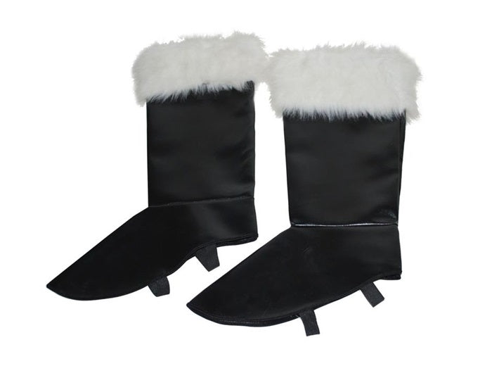 paire de jambières couvre-bottes de père noël