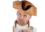 chapeau tricorne simili cuir marron luxe adulte