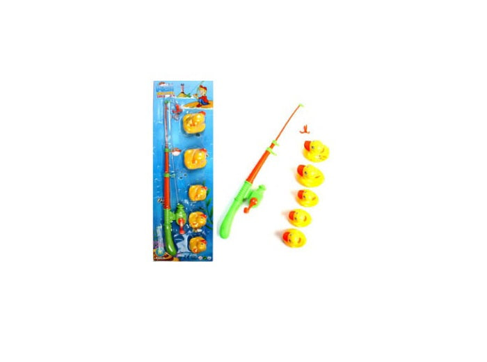 pêche à la ligne avec 5 canards