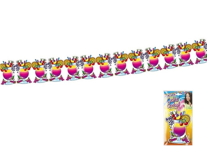 guirlande motifs cocktails avec fruits 3m