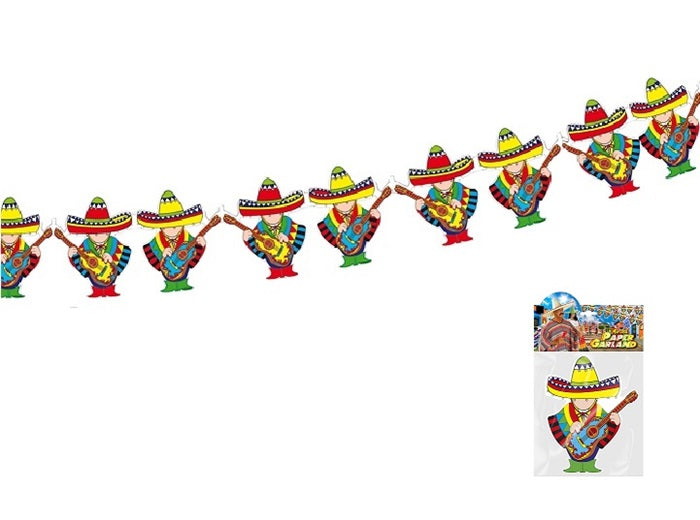 guirlande motifs mariachi avec guitare 3m