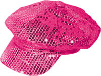 casquette à sequins fuschia