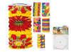 lot de 2 lanternes lampions motifs multicolore mix 22x15cm