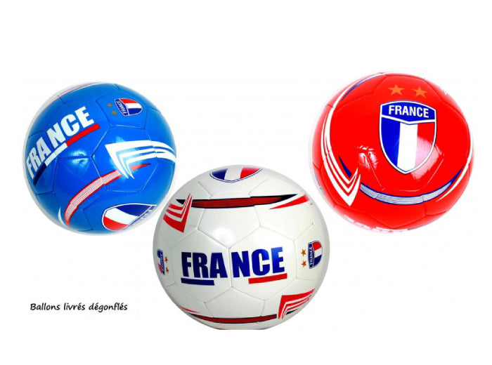 ballon de foot taille 5 imitation cuir france mix 22cm