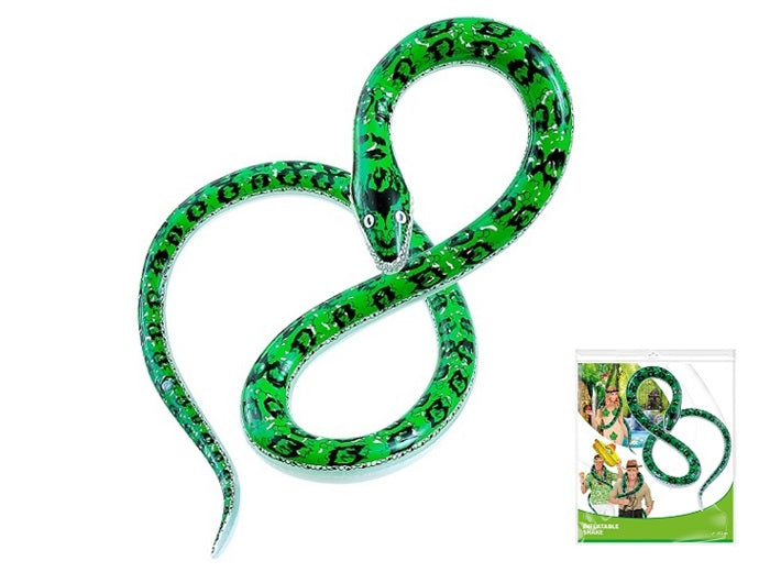 serpent géant gonflable vert 1.52m