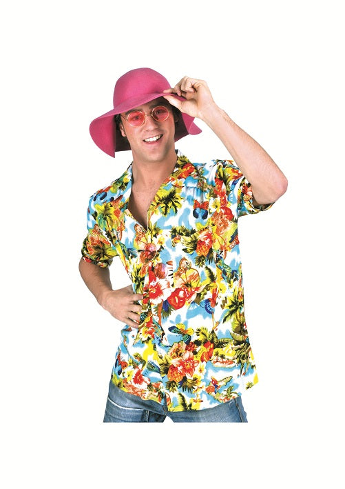 chemise tahiti hawaï multicolore clair taille m-l