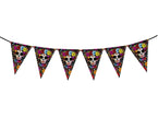 guirlande 10 fanions 30x20cm motif jour des morts 3m