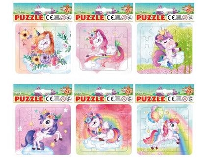 puzzle 16pcs motif licorne mix 12.5x12cm