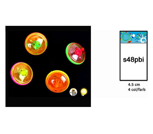 toupie lumineuse 4.5cm mix