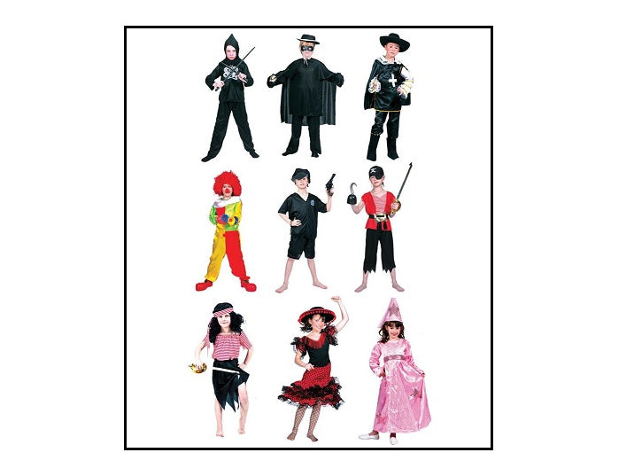 lot de 36 déguisements carnaval pour enfants mix