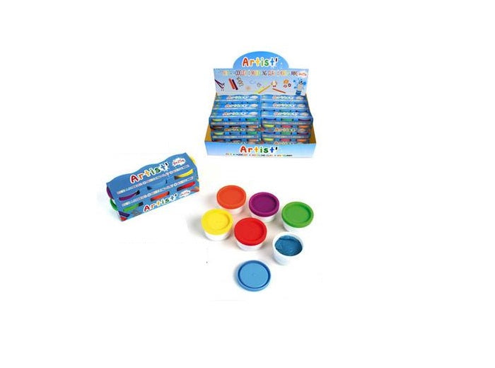 6 pots pâte à modeler 25gr