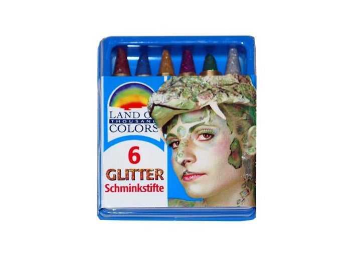 lot de 6 crayons de maquillage à paillettes 5cm