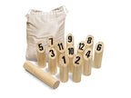 jeu de quilles finlandaises mà¶lkky en bois fsc 13pcs