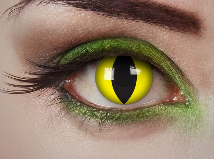 lentilles de contact prédateur chat monstre jaune 12 mois