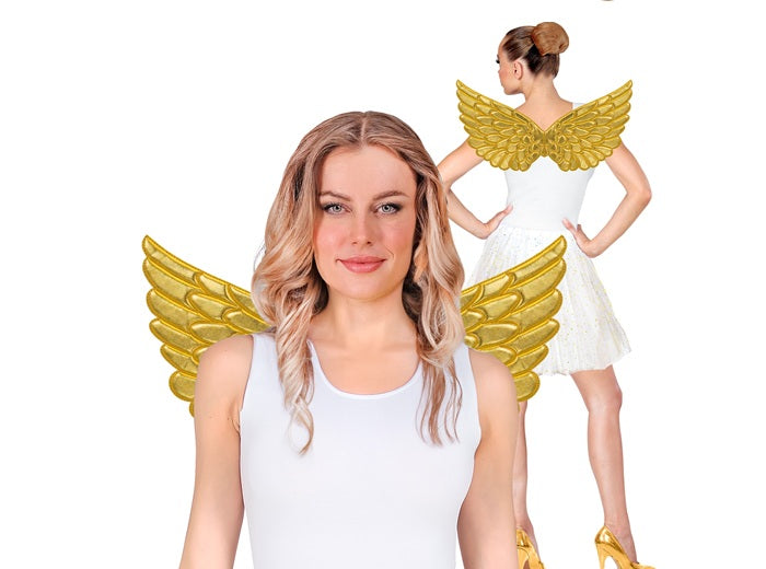 ailes d''ange tissu synthétique or 57x26cm