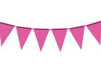 guirlande 10 fanions 27x19cm néon fluo rose pink 3m