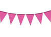 guirlande 10 fanions 27x19cm néon fluo rose pink 3m