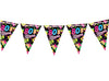 guirlande 10 fanions 30x20cm motif années 80''s forever 3m