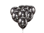 lot de 10 ballons de fête halloween motif squelettes noir 30cm