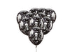 lot de 10 ballons de fête halloween motif squelettes noir 30cm