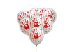 lot de 10 ballons de fête halloween main sanglante blanc 30cm