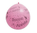 ballon géant bonne annee rose pâle 1m