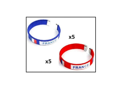 lot de 10 bracelets france luxe mix